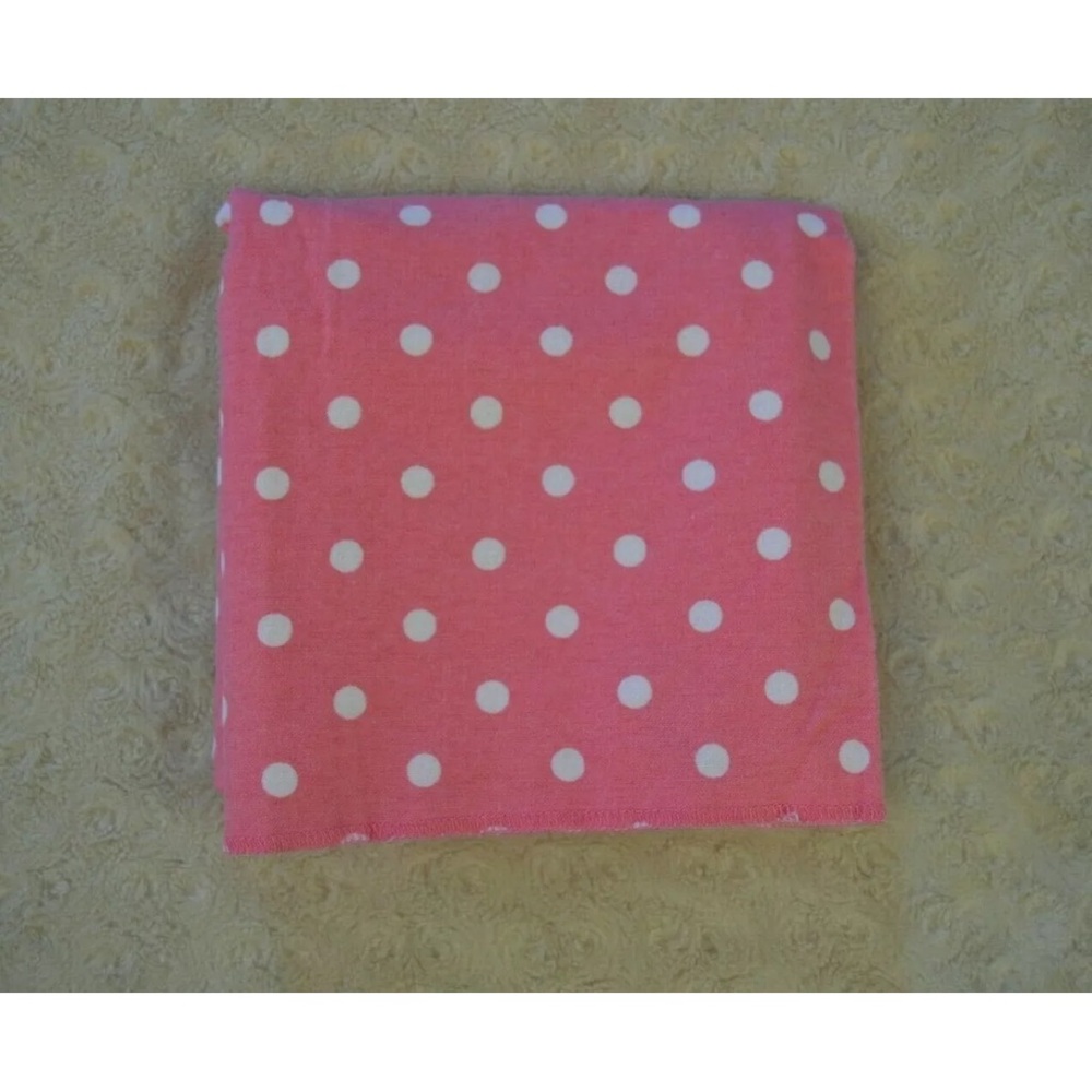 Gerber Pink White Polka Dot Baby Receiving Blanket Flannel Cotton Thin Swaddle